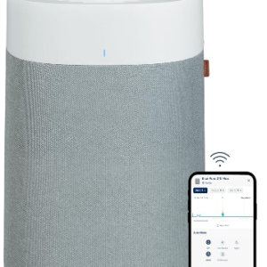 Blueair Blue Pure 211+ air purifier for large rooms with HEPASilent filtration technology for allergies, pet dander, dust, and smoke.
